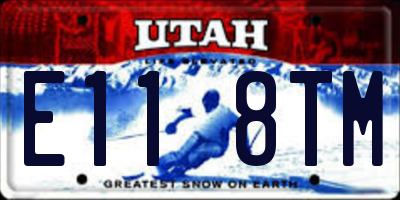UT license plate E118TM
