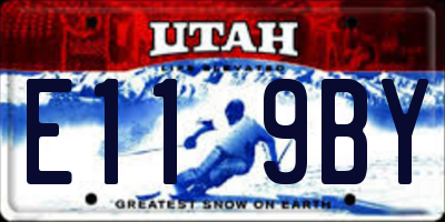 UT license plate E119BY