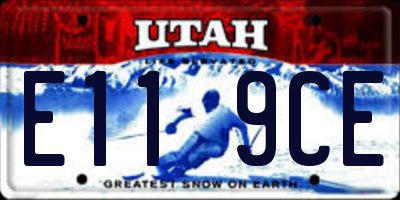 UT license plate E119CE