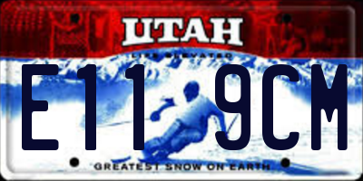 UT license plate E119CM