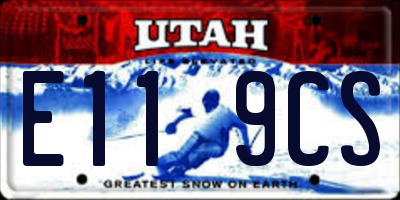 UT license plate E119CS