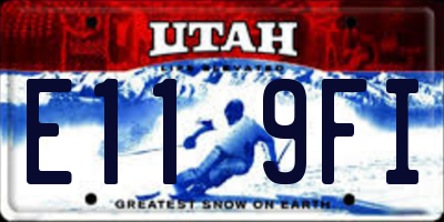 UT license plate E119FI
