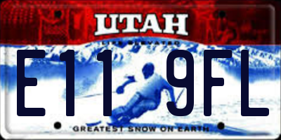 UT license plate E119FL