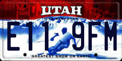 UT license plate E119FM