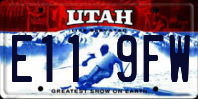 UT license plate E119FW