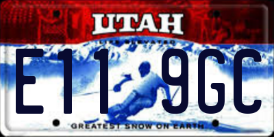 UT license plate E119GC