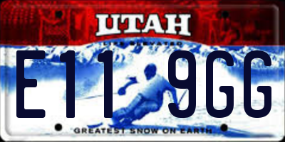 UT license plate E119GG
