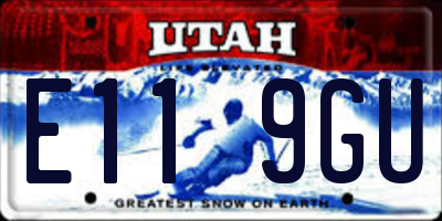 UT license plate E119GU
