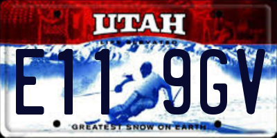 UT license plate E119GV