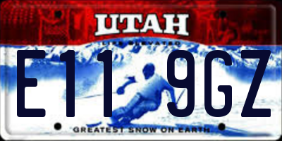 UT license plate E119GZ