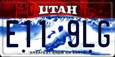 UT license plate E119LG
