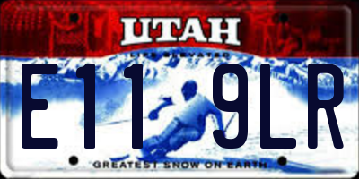 UT license plate E119LR