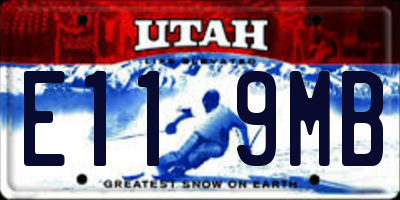 UT license plate E119MB