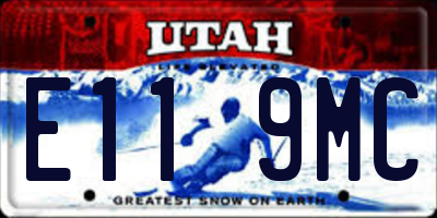 UT license plate E119MC