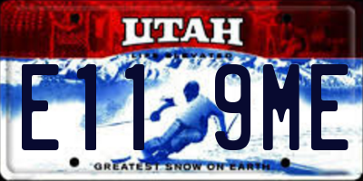 UT license plate E119ME