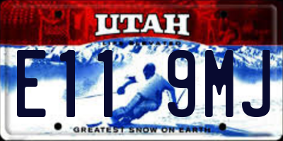UT license plate E119MJ