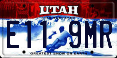 UT license plate E119MR