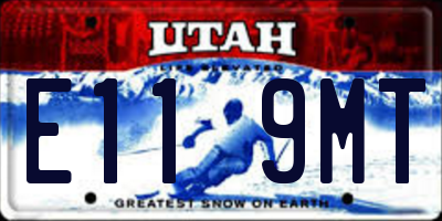 UT license plate E119MT