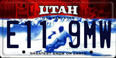 UT license plate E119MW