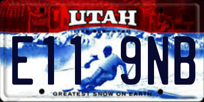 UT license plate E119NB