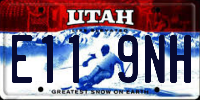 UT license plate E119NH