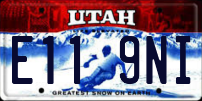 UT license plate E119NI