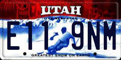 UT license plate E119NM