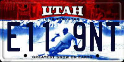 UT license plate E119NT