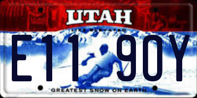 UT license plate E119OY