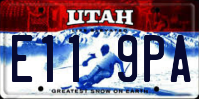 UT license plate E119PA