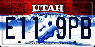 UT license plate E119PB