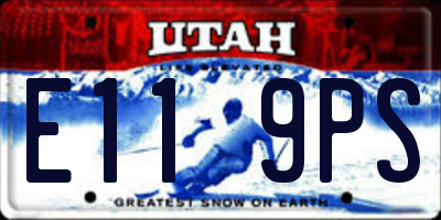 UT license plate E119PS