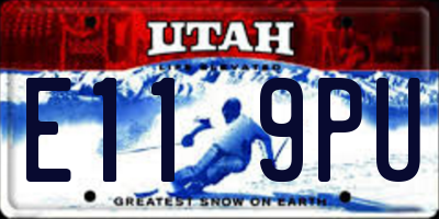 UT license plate E119PU