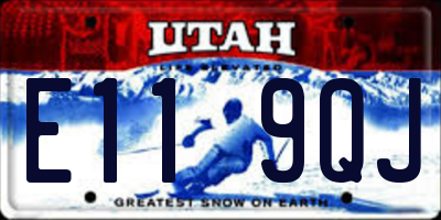 UT license plate E119QJ