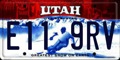 UT license plate E119RV