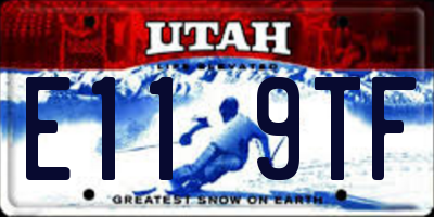 UT license plate E119TF