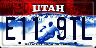 UT license plate E119TL