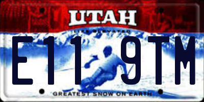 UT license plate E119TM