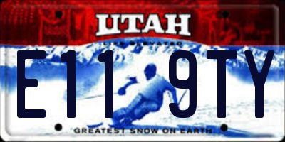 UT license plate E119TY
