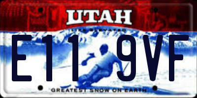 UT license plate E119VF