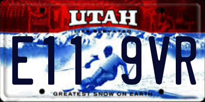 UT license plate E119VR
