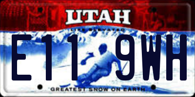 UT license plate E119WH