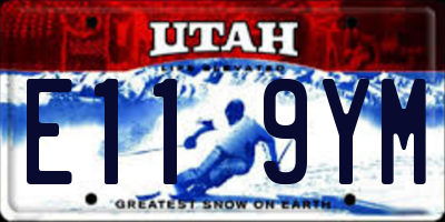 UT license plate E119YM