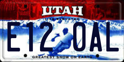 UT license plate E120AL