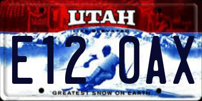 UT license plate E120AX
