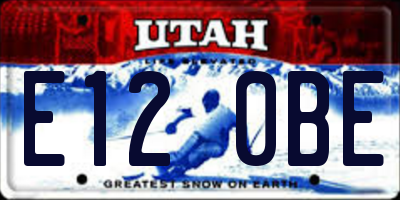 UT license plate E120BE