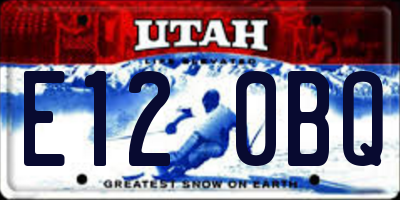 UT license plate E120BQ