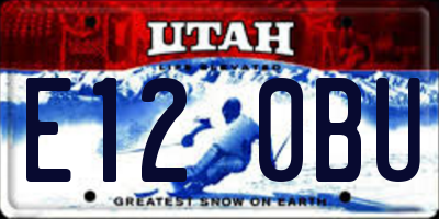 UT license plate E120BU
