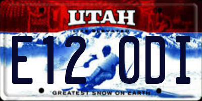 UT license plate E120DI