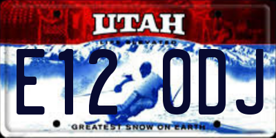 UT license plate E120DJ